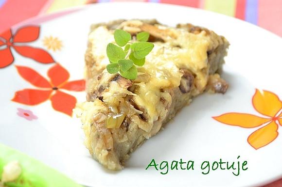 Tarta ziemniaczana z cebulą i pieczarkami