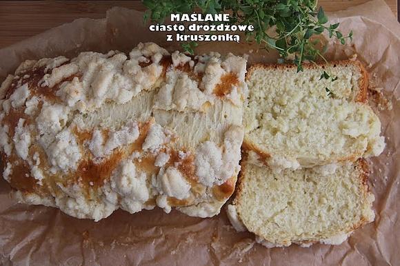 Maślane ciasto drożdżowe z kruszonką - tanie i pyszne