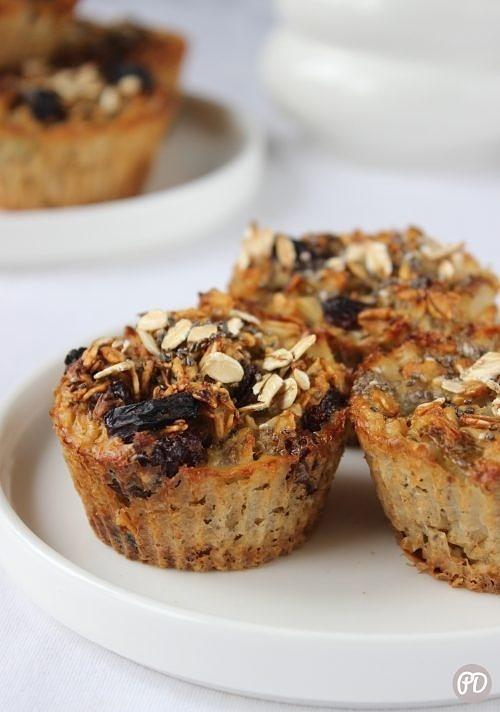 Śniadaniowe muffiny owsiane