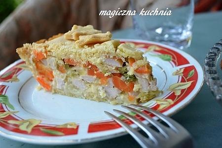 Placek z szynką i warzywami