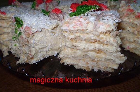 Tort Rafaello na krakersach