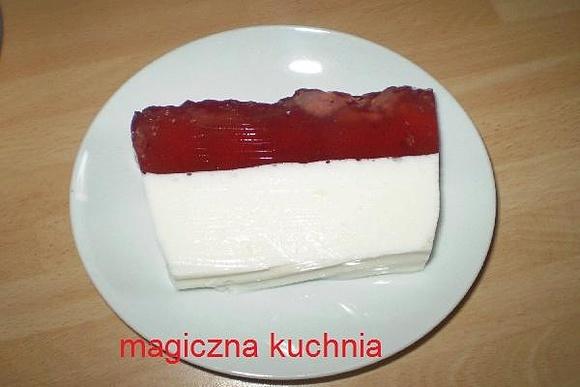 Sernik jogurtowy na zimno z galaretką