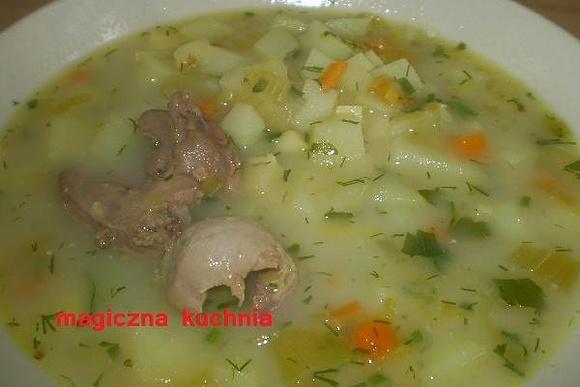 Zupa porowa na podrobach