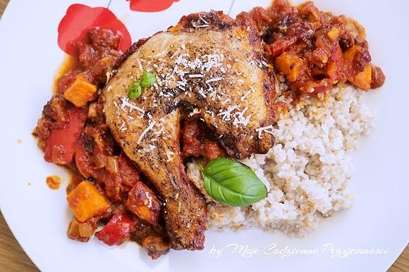 Cacciatore z kurczaka, batatów i papryki
