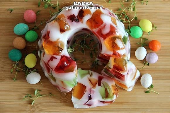 Babka galaretkowiec - kolorowe ciasto na zimno