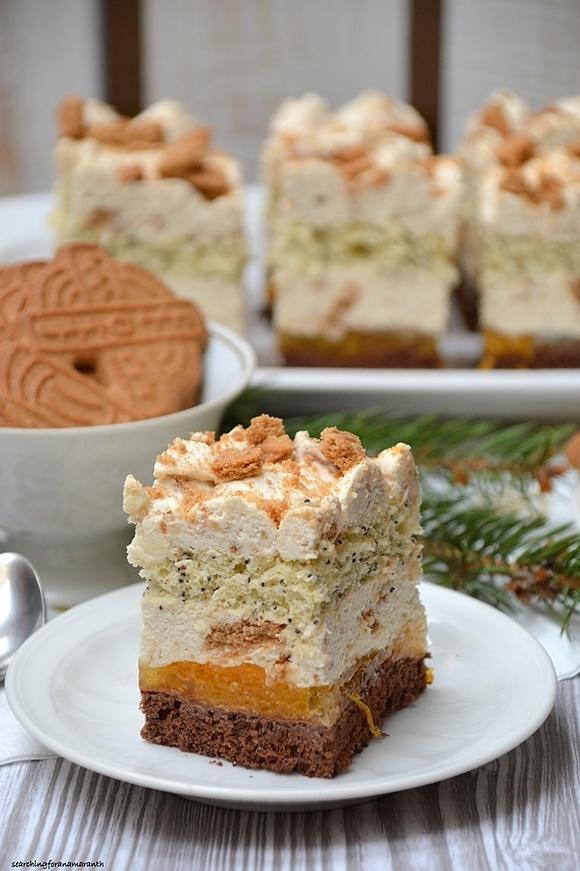 Biszkopt z kremem Speculoos i mandarynkami