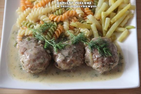 Kotlety mielone w sosie koperkowym