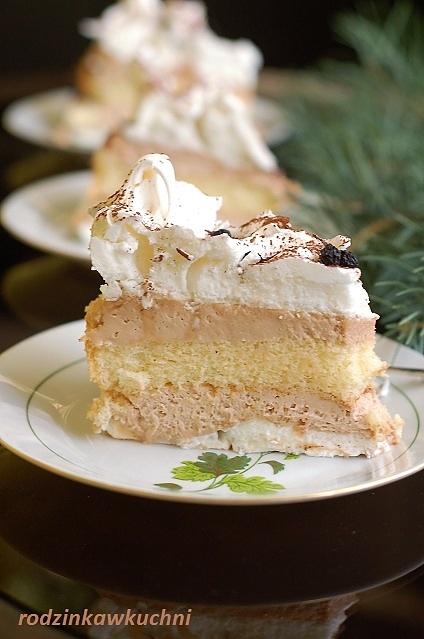 Tort bezowy z kremem mascarpone