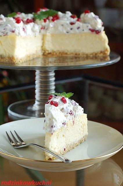 Pomarańczowy sernik Eton mess z granatami