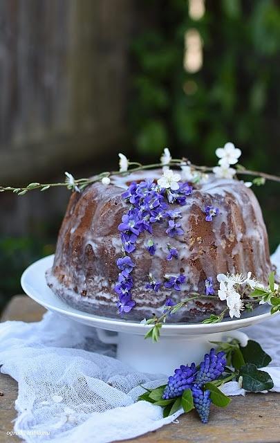 Babka podolska z fiołkami
