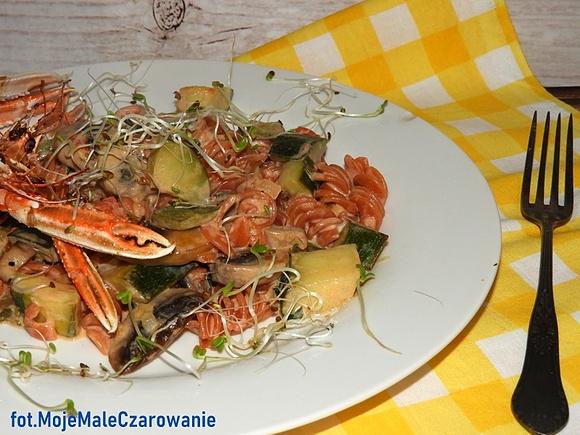 Makaron z langustynkami w białym winie i sosie mascarpone
