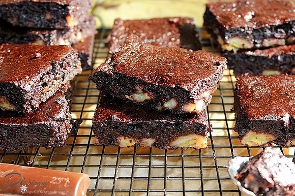 Brownie bananowe bez cukru glutenu i tłuszczu