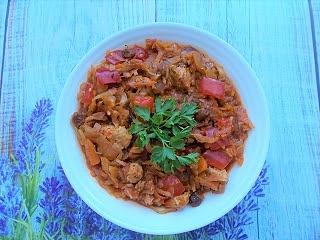 Bigos z piersią kurczaka i dynią