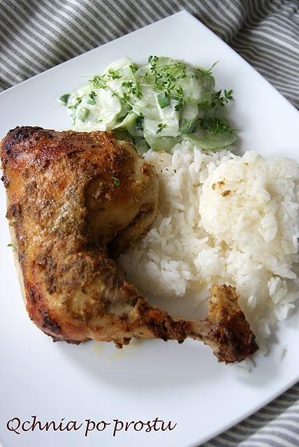 Udka kurczaka marynowane w jogurcie z pastą curry