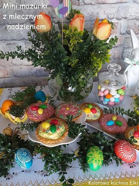 Mini mazurki z mlecznym nadzieniem
