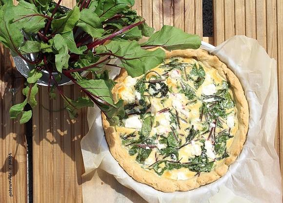 Tarta z botwinką i serem feta