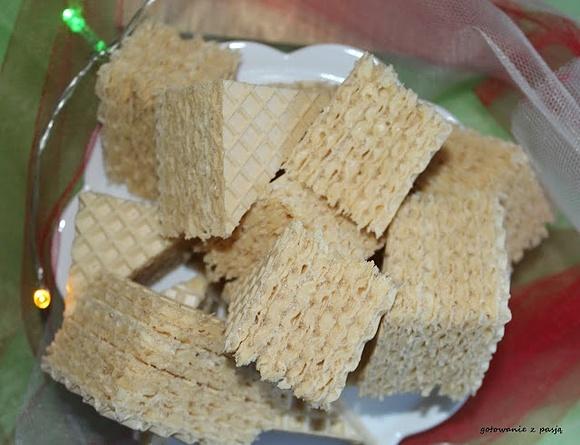 Wafle z białym nadzieniem