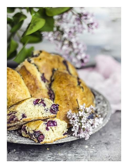 Bułeczki z borówkami - blueberry scones