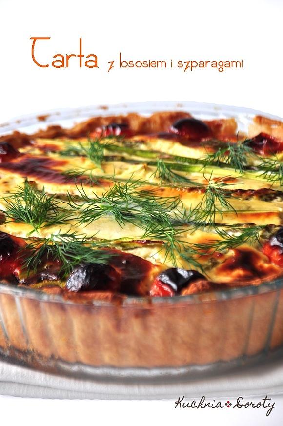 Tarta ze Szparagami i Łososiem