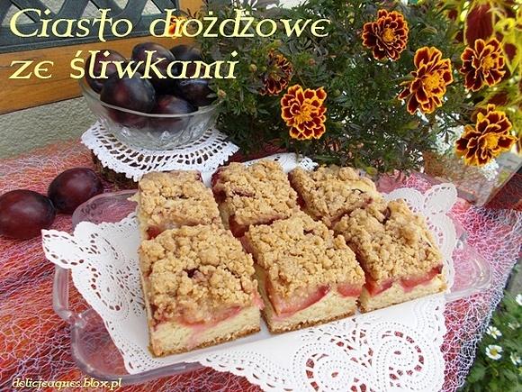 Ciasto drożdżowe ze śliwkami