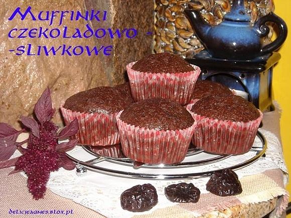 Muffinki czekoladowo-śliwkowe