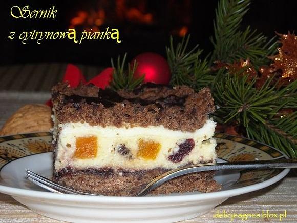 Sernik z cytrynową pianką