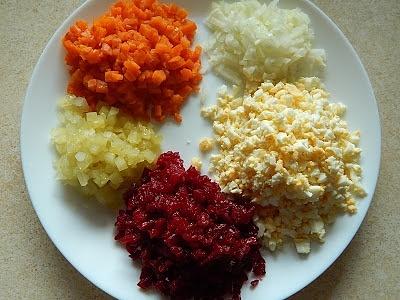Śledzie pod pierzynką na jeden kęs