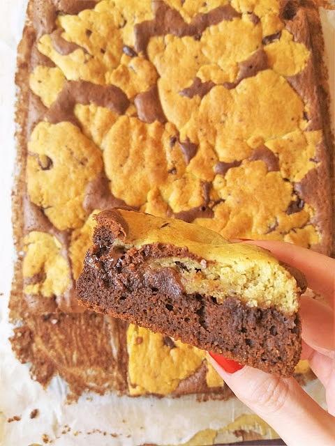 Ciasteczkowe brownie brookie / brookie bars
