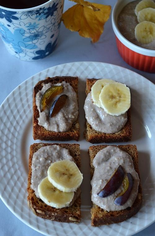 Bananowo-orzechowa pasta z ciecierzycy