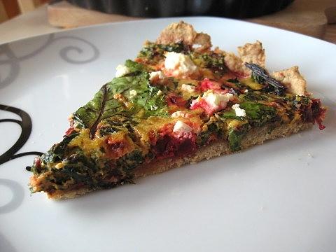 Tarta botwinkowa ze szpinakiem i kremówką