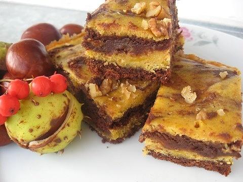Czekoladowe brownie z dynią