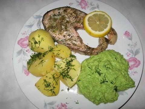 Pieczony łosoś