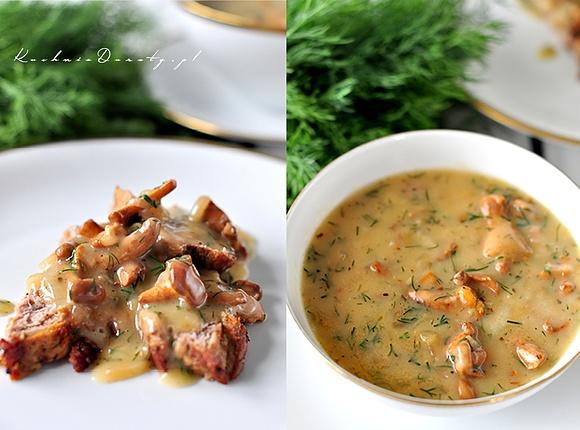 Pieczona polędwica wieprzowa z sosem z kurek