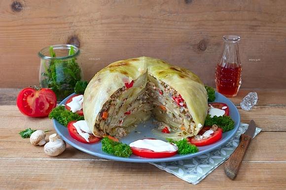 Faszerowana kapusta po ormiańsku z pieczarek i kaszą gryczaną
