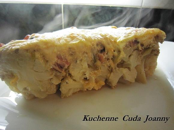Zapiekany kalafior w sosie carbonara