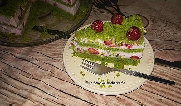 Leśny mech przepis na ciasto z galaretką i szpinakiem