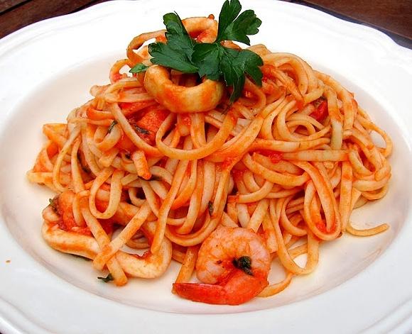 Linguine z owocami morza