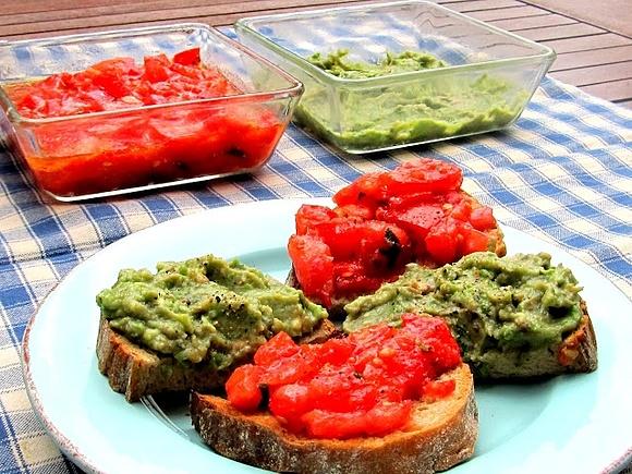 Bruschetta z dwoma smakami