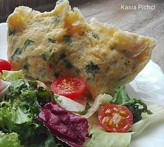 Gotowany omlet z kapustą kiszoną
