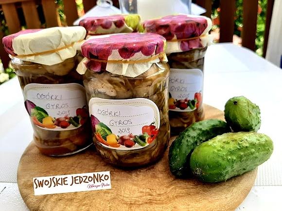 Ogórki na zimę z przyprawą gyros