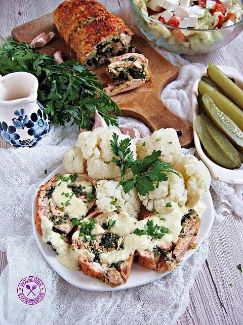 Rolada szpinakowo-kalafiorowa