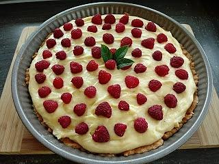 Tarta z malinami