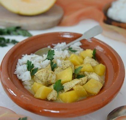 Curry z dynią i kurczakiem w mleku kokosowym