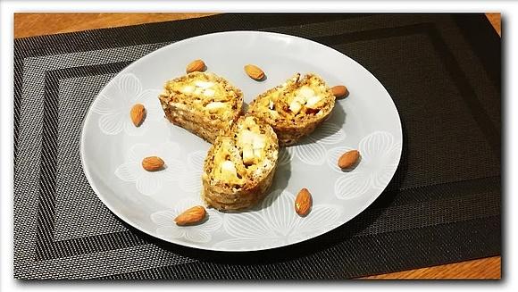Rolada twarogowa z bananami