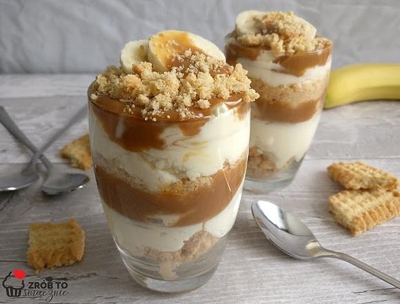 Banoffee - deser z mascarpone, toffi, ciastkami i bananami