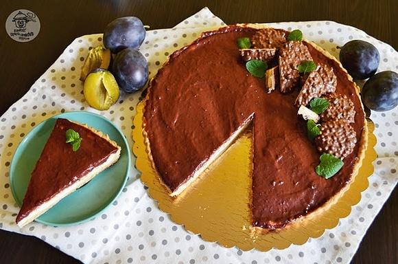 Tarta serowa z nutellą śliwkową