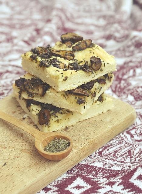 Focaccia z grzybami