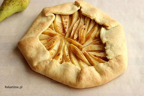 Rustykalna tarta z gruszkami i miodem