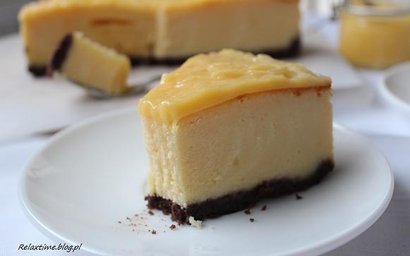Sernik kajmakowy z lemon curd
