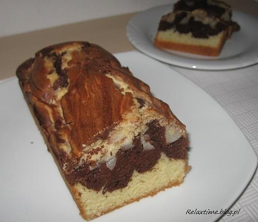 Ciasto marmurkowe z gruszkami